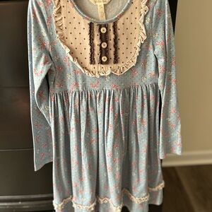 Matilda Jane Vintage HTF Floral Long Sleeve Dress with Ruffle Details